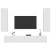 vidaXL 4 Piece TV Cabinet Set White Engineered Wood