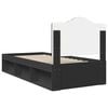 vidaXL Bed Frame with Headboard Black 75 x 190 cm Solid Pine Wood