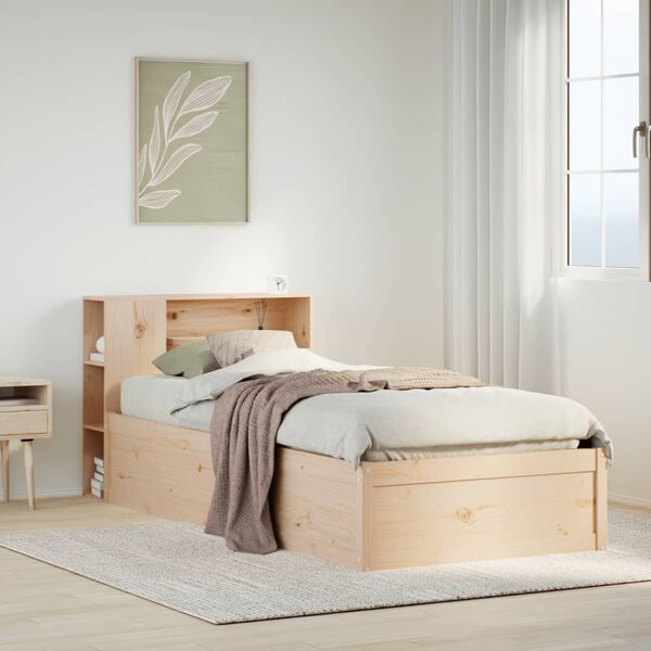 vidaXL Bed Frame without Mattress 90x190 cm Single Solid Wood Pine