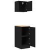 vidaXL Garage Cabinets 2 pcs Black Engineered Wood