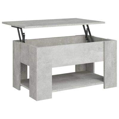 vidaXL Coffee Table Concrete Grey 79x49x41 cm Engineered Wood
