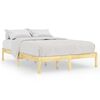 vidaXL Bed Frame | Natural wood | Solid pinewood | 135x190 cm mattress size