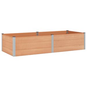 vidaXL Garden Raised Bed Brown 250 x 100 x 54 cm WPC and Aluminium