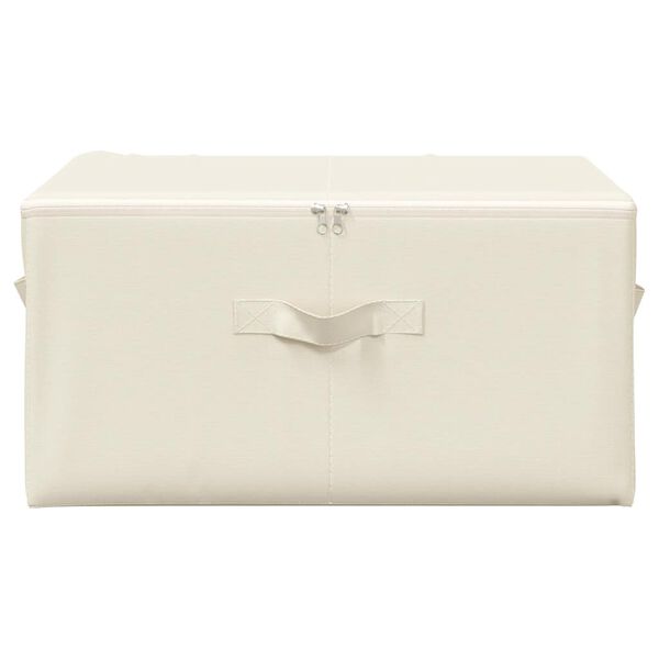 vidaXL Storage Boxes 2 pcs Fabric 43x34x23 cm Cream