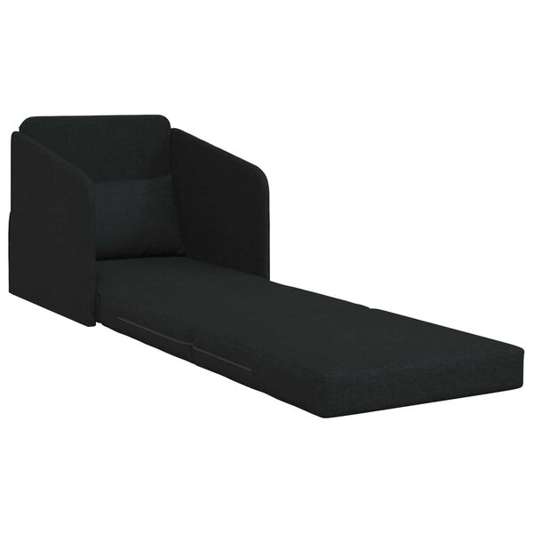 vidaXL Folding Sofa Bed Black 65 x 80 x 83 cm Fabric