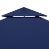 vidaXL Gazebo Cover Canopy Replacement 310 g / m&sup2; Dark Blue 3 x 3 m