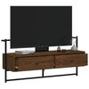 vidaXL TV Cabinet Wall-mounted Brown Oak 100.5x30x51 cm Engineered Wood