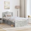 vidaXL Bed Frame Concerte Grey 75 x 190 cm Solid Pine Wood
