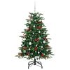 vidaXL Artificial Christmas Tree with 150 LEDs with Stand Green 150 cm
