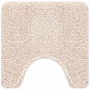 vidaXL Anti-slip Bath Mat with Toilet Cut Cream 50 x 50 cm PP
