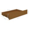 vidaXL Bed Frame without Mattress Honey Brown Solid Wood 180x200 cm Super King (322010+2x321987)