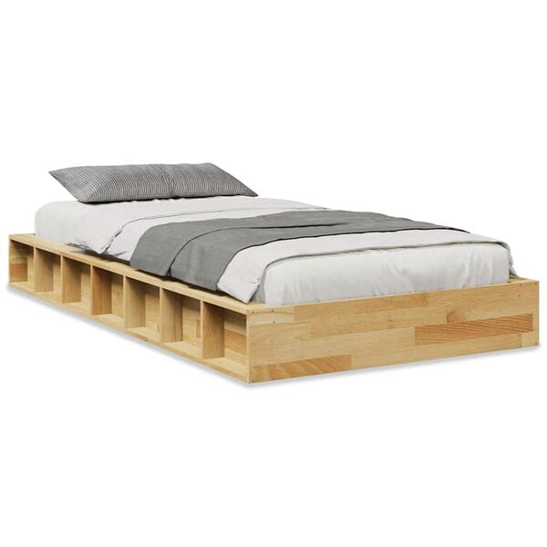 vidaXL Bed Frame without Mattress 90x190 cm Solid Wood Oak