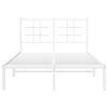vidaXL Metal Bed Frame without Mattress with Headboard White 120x200cm