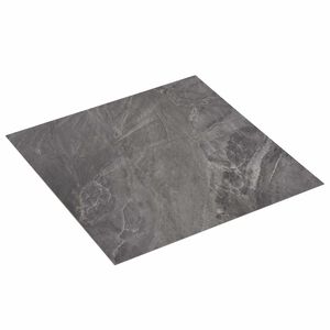 vidaXL Self-adhesive Flooring Planks Black 30.5 x 30.5 cm 20 pcs PVC