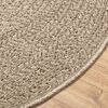 vidaXL Rug ZIZUR Beige &Oslash; 120 cm Jute Look Indoor and Outdoor