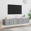 vidaXL TV Wall Cabinets with LED Lights 2 pcs Grey Sonoma 80x35x31 cm