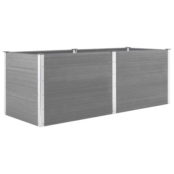 vidaXL Garden Raised Bed 250x100x91 cm WPC Grey
