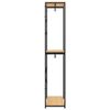 vidaXL Wardrobe Black and Oak 60x40x213 cm Metal and Engineered Wood