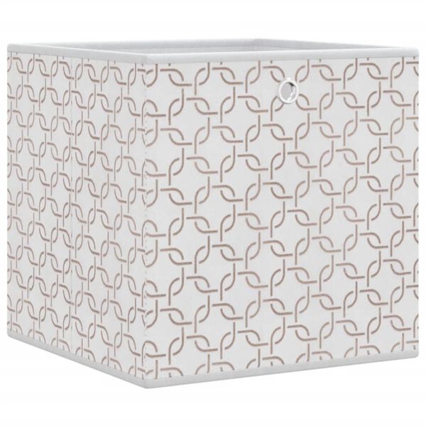 vidaXL Foldable Storage Boxes 10 pcs Cream 32x32x32 cm Non-woven Fabric