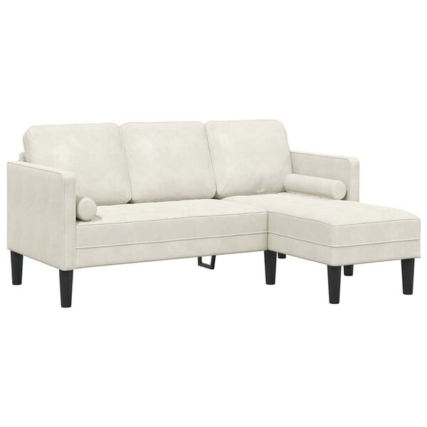 vidaXL Sofa Set Cream 173 x 131 x 67 cm Velvet