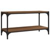 vidaXL TV Cabinet Brown Oak 80x33x41 cm Engineered Wood and Steel