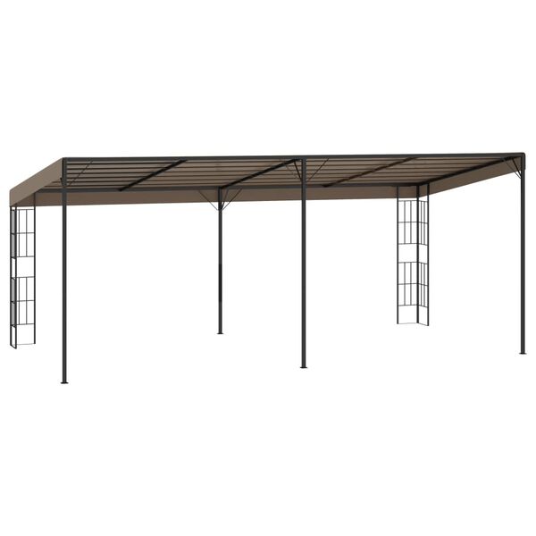vidaXL Wall-mounted Gazebo 6x3 m Taupe Fabric