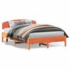 vidaXL Bed Frame without Mattress Wax Brown 150x200 cm King Size Solid Wood Pine