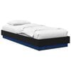 vidaXL Bed Frame with LED Black Oak 80 x 200 cm Engineered Wood