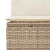 vidaXL Garden Bench Beige Poly Rattan