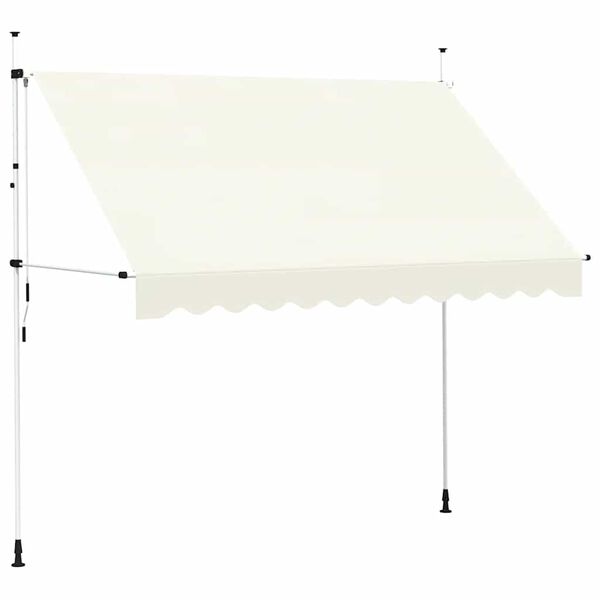 vidaXL Manual Retractable Awning 300 cm Cream