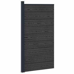 vidaXL Fence Panel WPC and Aluminium Black