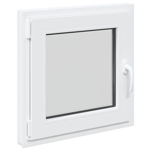 vidaXL Basement Window RISOR 50 x 50 cm PVC and Glass White