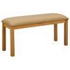vidaXL Dining Bench 95 x 32 x 45 cm Solid Oak Wood Beige