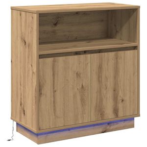 vidaXL LED Sideboard Artisan Oak 71 x 34.5 x 75 cm Engineered Wood