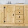 vidaXL Cabinet with Drawer Honey 80 x 46 x 81 cm Solid Pine Wood