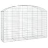 vidaXL Arched Gabion Basket 200x50x120/140 cm Galvanised Iron