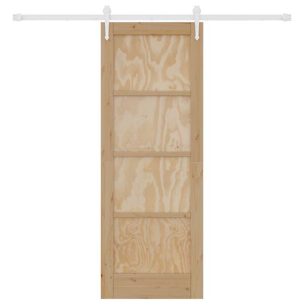 vidaXL Sliding Door ORKDAL Brown 73.5 x 198.5 cm Solid Pine Wood