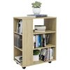 vidaXL Rolling Cabinet Sonoma Oak 60x35x75 cm Engineered Wood