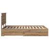 vidaXL Bed Frame with Drawer Artisan Oak 120 x 200 cm Engineered Wood