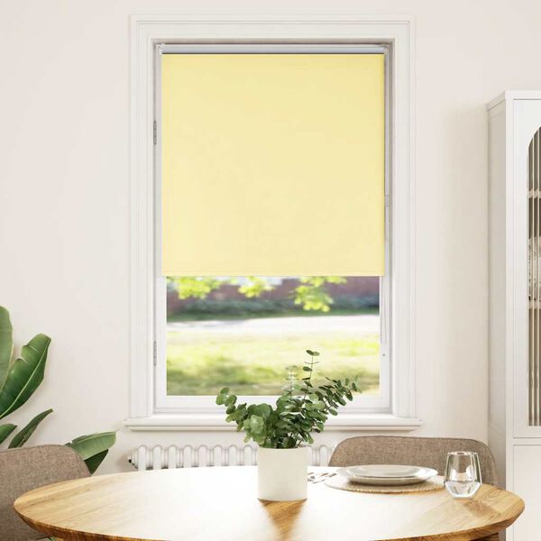 vidaXL Roller Blind Blackout Yellow 85x175 cm Fabric Width 80.7 cm Polyester