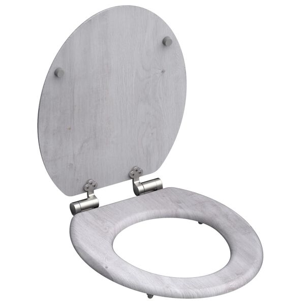 SCH&Uuml;TTE Toilet Seat with Soft-Close LIGHT WOOD MDF