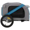 vidaXL Pet Bike Trailer Blue and Grey Oxford Fabric and Iron
