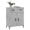 vidaXL Sideboard Concrete Grey 69.5x34x90 cm Engineered Wood