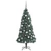 vidaXL Artificial Pre-lit Christmas Tree with Ball Set Green 180 cm