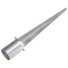 vidaXL Ground Spikes 2 pcs Silver 10x76 cm Galvanised Steel