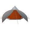 vidaXL Teepee Tent with Roof Grey and Orange 312 x 312 x 197 cm