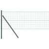 vidaXL Fence with Post Green 0.6 x 50 m Steel and PVC