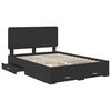 vidaXL Bed Frame with Headboard Black 160 x 200 cm Engineered Wood
