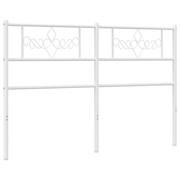 vidaXL Metal Replace Headboard White 120 cm