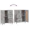 vidaXL Sideboard Concrete Grey 69.5x34x90 cm Engineered Wood